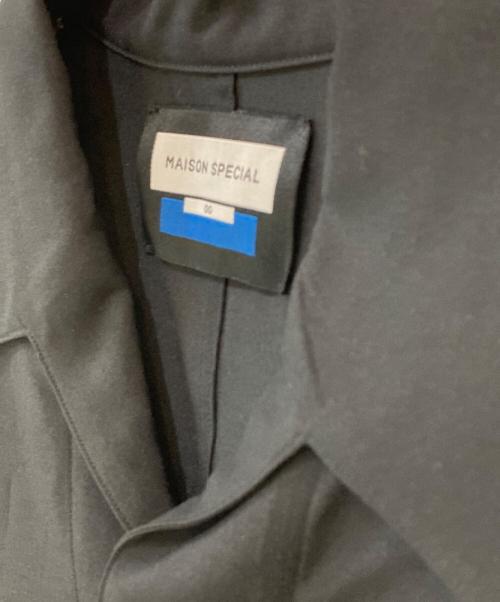 MAISON SPECIAL（メゾンスペシャル）MAISON SPECIAL (メゾンスペシャル) Radial Darts Prime-Over Open Collar Shirt ブラックの古着・服飾アイテム