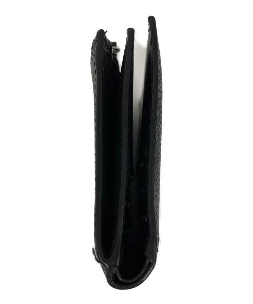 Maison Margiela（メゾンマルジェラ）Maison Margiela (メゾンマルジェラ) 4ステッチ フリップフラップウォレット ブラックの古着・服飾アイテム