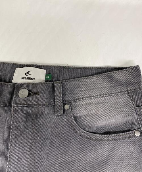 scuffers（スカッファー）scuffers (スカッファー) スター刺繍ワイドデニムパンツ グレー サイズ:40の古着・服飾アイテム