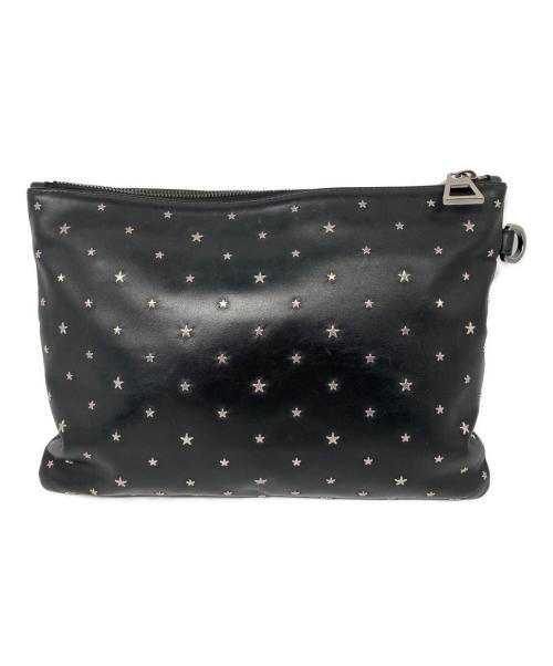 JIMMY CHOO（ジミーチュウ）JIMMY CHOO (ジミーチュウ) DEREK YSN スタークラッチバッグ ブラック×シルバー サイズ:なしの古着・服飾アイテム