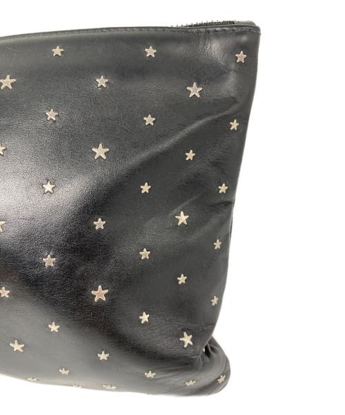 JIMMY CHOO（ジミーチュウ）JIMMY CHOO (ジミーチュウ) DEREK YSN スタークラッチバッグ ブラック×シルバー サイズ:なしの古着・服飾アイテム