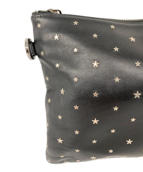 JIMMY CHOO（ジミーチュウ）JIMMY CHOO (ジミーチュウ) DEREK YSN スタークラッチバッグ ブラック×シルバー サイズ:なしの古着・服飾アイテム
