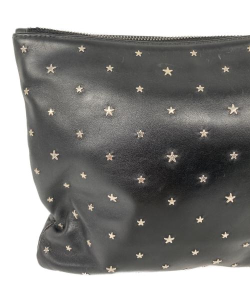 JIMMY CHOO（ジミーチュウ）JIMMY CHOO (ジミーチュウ) DEREK YSN スタークラッチバッグ ブラック×シルバー サイズ:なしの古着・服飾アイテム
