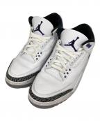 NIKEナイキ）の古着「AIR JORDAN 3 RETRO ハイカットスニーカー」｜WHITE/BLACK-DARK IRI
