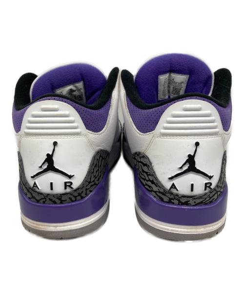 NIKE（ナイキ）NIKE (ナイキ) AIR JORDAN 3 RETRO ハイカットスニーカー WHITE/BLACK-DARK IRI サイズ: 27.5cmの古着・服飾アイテム