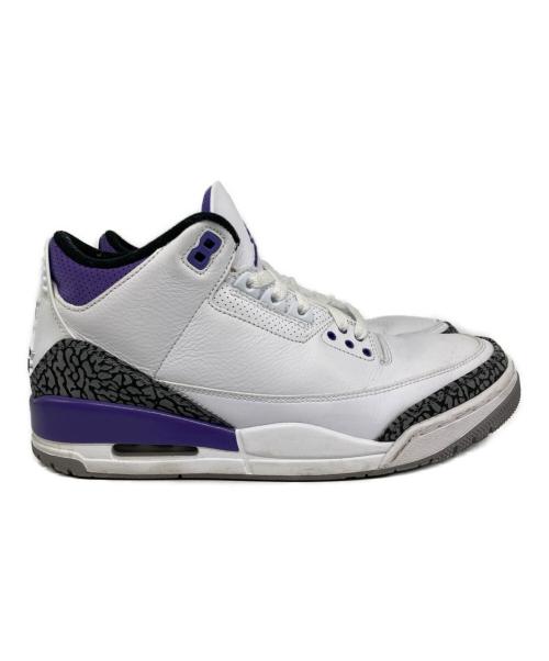 NIKE（ナイキ）NIKE (ナイキ) AIR JORDAN 3 RETRO ハイカットスニーカー WHITE/BLACK-DARK IRI サイズ: 27.5cmの古着・服飾アイテム
