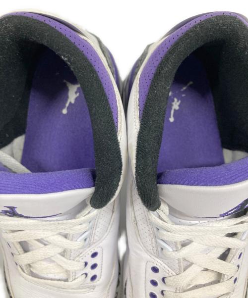 NIKE（ナイキ）NIKE (ナイキ) AIR JORDAN 3 RETRO ハイカットスニーカー WHITE/BLACK-DARK IRI サイズ: 27.5cmの古着・服飾アイテム