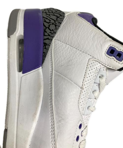 NIKE（ナイキ）NIKE (ナイキ) AIR JORDAN 3 RETRO ハイカットスニーカー WHITE/BLACK-DARK IRI サイズ: 27.5cmの古着・服飾アイテム