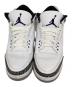 中古・古着 NIKE (ナイキ) AIR JORDAN 3 RETRO ハイカットスニーカー WHITE/BLACK-DARK IRI サイズ: 27.5cm：10000円