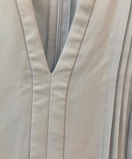 anuans（アニュアンス）anuans (アニュアンス) トリアセテートスキッパーネックワンピース ブルー サイズ:Mの古着・服飾アイテム
