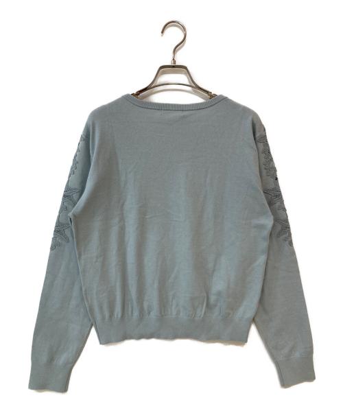 SHIPS（シップス）SHIPS (シップス) ショルダー レース コンビ ニット ブルー サイズ:Free 未使用品の古着・服飾アイテム