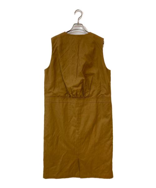 SACRA（サクラ）SACRA (サクラ) コットンリネンノースリーブワンピース ブラウン サイズ:38の古着・服飾アイテム