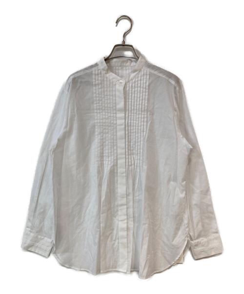 SLOW（スロウ）SLOW (スロウ) コットンローン バンドカラー ブラウス ホワイト サイズ:40 未使用品の古着・服飾アイテム