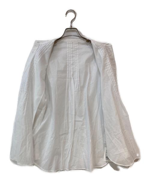 SLOW（スロウ）SLOW (スロウ) コットンローン バンドカラー ブラウス ホワイト サイズ:40 未使用品の古着・服飾アイテム
