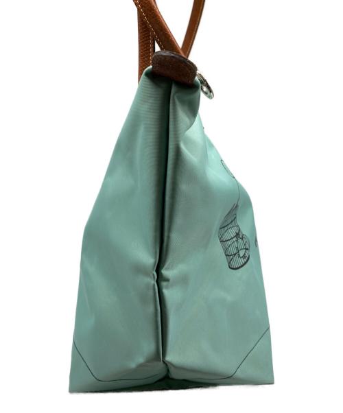LONGCHAMP（ロンシャン）LONGCHAMP (ロンシャン) ル・プリアージュ カジュ・オゾワゾ 鳥かご トートバッグ グリーンの古着・服飾アイテム