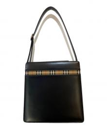 Burberry's（バーバリーズ）の古着「裏地シャドーホースノヴァチェック ワンショルダーバッグ」｜ブラック