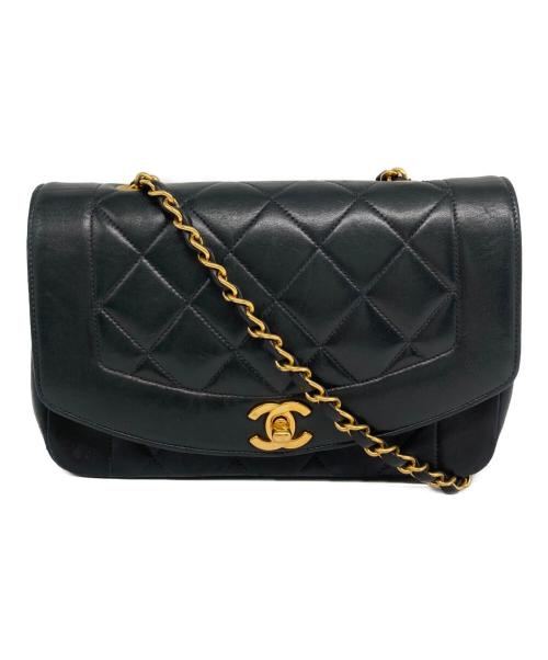 CHANEL（シャネル）CHANEL (シャネル) マトラッセ ダイアナ22 フラップ シングルチェーンショルダーバッグ ブラックの古着・服飾アイテム