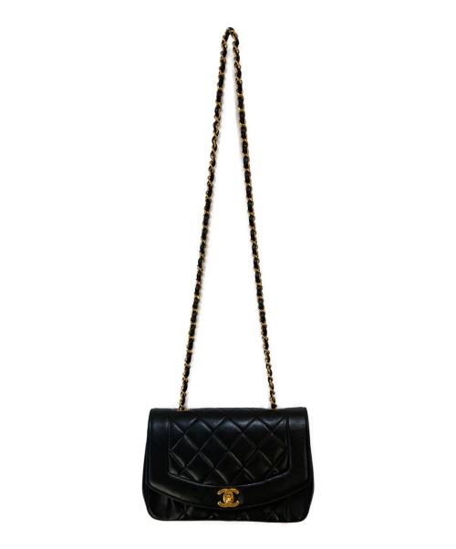 CHANEL（シャネル）CHANEL (シャネル) マトラッセ ダイアナ22 フラップ シングルチェーンショルダーバッグ ブラックの古着・服飾アイテム