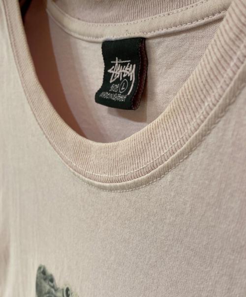 stussy（ステューシー）stussy (ステューシー) BIG&MEATY PIG.DYED TEE ピンク サイズ:Lの古着・服飾アイテム