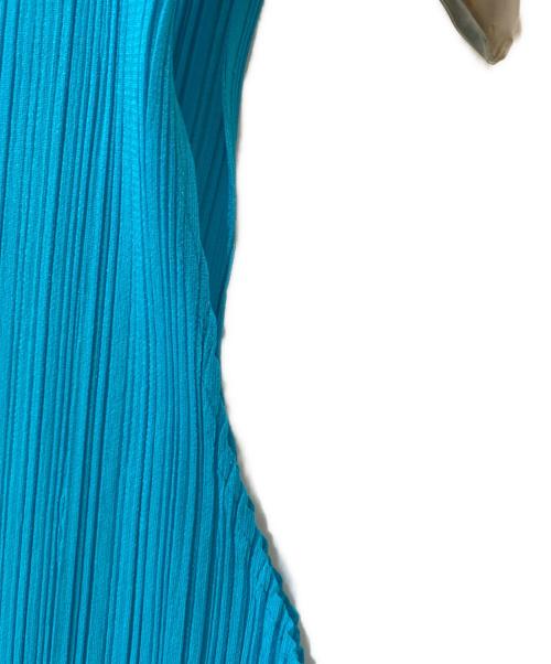 PLEATS PLEASE（プリーツプリーズ）PLEATS PLEASE (プリーツプリーズ) プリーツノースリーブカットソー ブルー サイズ:3の古着・服飾アイテム