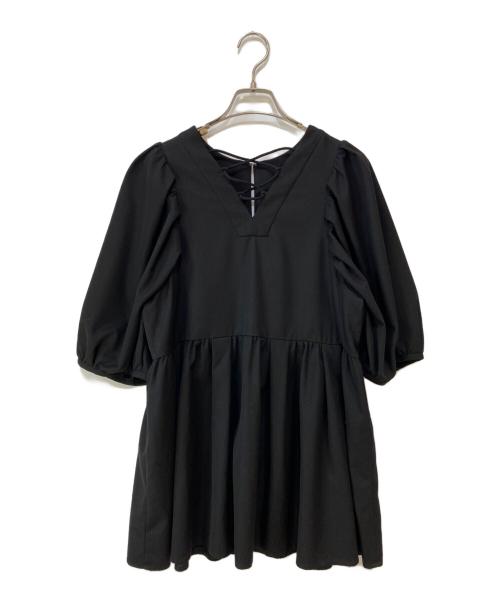 Adam et Rope（アダム エ ロペ）Adam et Rope (アダム エ ロペ) ２WAYバルーンスリーブチュニック ブラック サイズ: Freeの古着・服飾アイテム