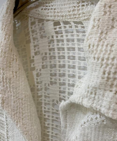Spick and Span（スピック＆スパン）Spick and Span (スピック＆スパン) ジャガードレースハーフスリーブシャツ ホワイト サイズ:Freeの古着・服飾アイテム