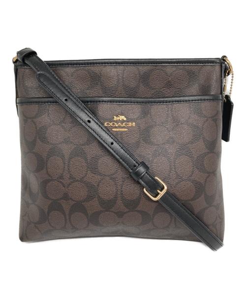 COACH（コーチ）COACH (コーチ) シグネチャー ショルダーバッグ ブラウンの古着・服飾アイテム