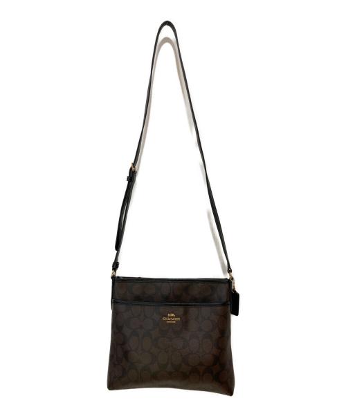 COACH（コーチ）COACH (コーチ) シグネチャー ショルダーバッグ ブラウンの古着・服飾アイテム