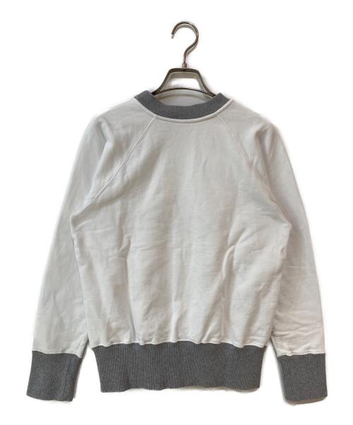 MARNI（マルニ）MARNI (マルニ) リブ配色ラグランスウェット ホワイト×グレー サイズ:38の古着・服飾アイテム