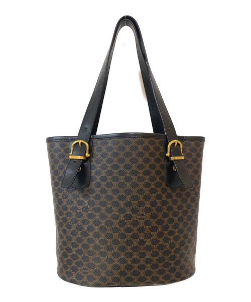 CELINE（セリーヌ）CELINE (セリーヌ) マカダム柄 トートバッグ ブラウンの古着・服飾アイテム