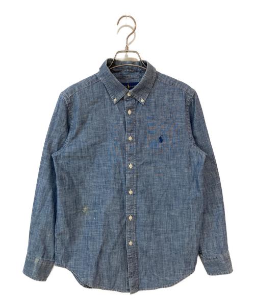 POLO RALPH LAUREN（ポロ・ラルフローレン）POLO RALPH LAUREN (ポロ・ラルフローレン) ポニー刺繍 シャンブレーシャツ インディゴ サイズ:Lの古着・服飾アイテム