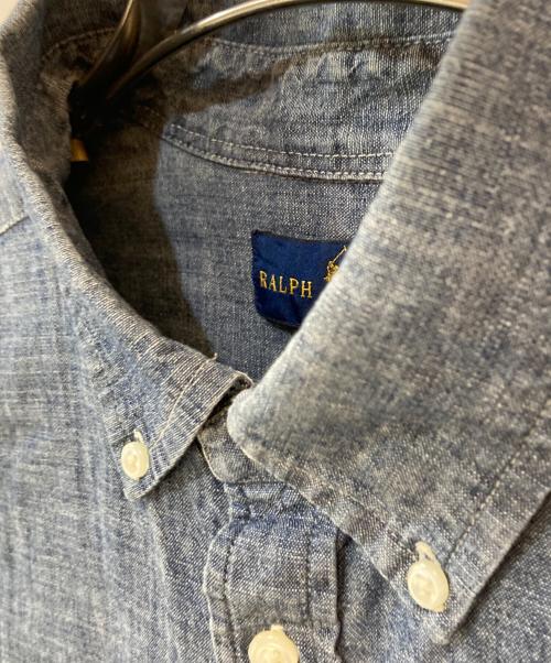POLO RALPH LAUREN（ポロ・ラルフローレン）POLO RALPH LAUREN (ポロ・ラルフローレン) ポニー刺繍 シャンブレーシャツ インディゴ サイズ:Lの古着・服飾アイテム
