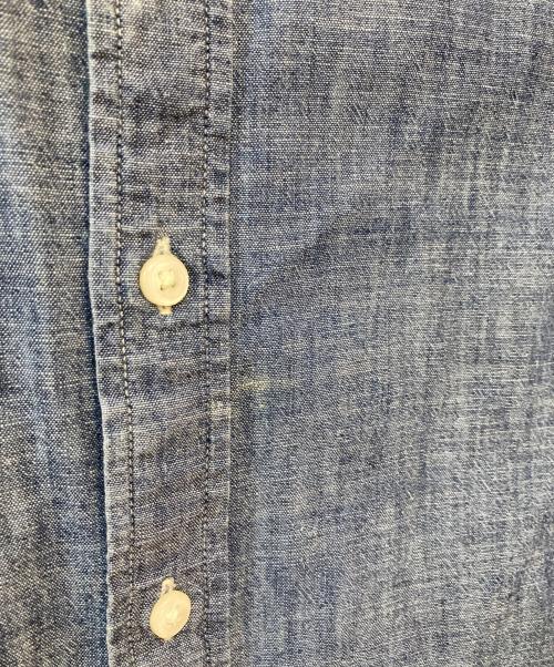 POLO RALPH LAUREN（ポロ・ラルフローレン）POLO RALPH LAUREN (ポロ・ラルフローレン) ポニー刺繍 シャンブレーシャツ インディゴ サイズ:Lの古着・服飾アイテム