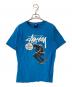 stussy（ステューシー）の古着「考える人 プリントTシャツ」｜ブルー