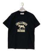 CHALLENGERチャレンジャー）の古着「WOLF COLLEGE TEE」｜ブラック
