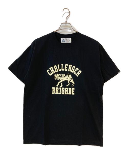CHALLENGER（チャレンジャー）CHALLENGER (チャレンジャー) WOLF COLLEGE TEE ブラック サイズ:ＸＬの古着・服飾アイテム