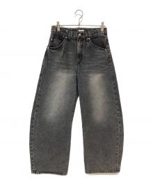 WYM LIDNM（ウィム バイ リドム）の古着「ARC CURVED DRAPE DENIM」｜ブラック