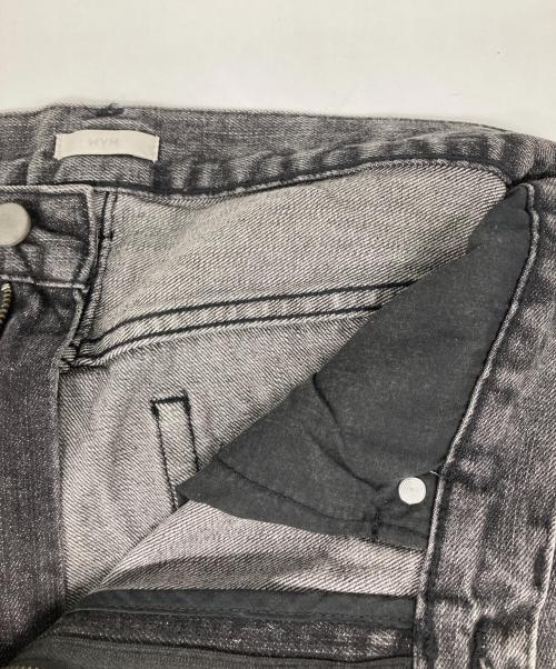 WYM LIDNM（ウィム バイ リドム）WYM LIDNM (ウィム バイ リドム) ARC CURVED DRAPE DENIM ブラック サイズ:Sの古着・服飾アイテム