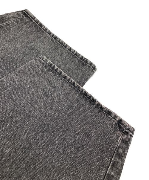 WYM LIDNM（ウィム バイ リドム）WYM LIDNM (ウィム バイ リドム) ARC CURVED DRAPE DENIM ブラック サイズ:Sの古着・服飾アイテム