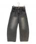 WYM LIDNM（ウィム バイ リドム）の古着「ARC CURVED DRAPE DENIM」｜ブラック