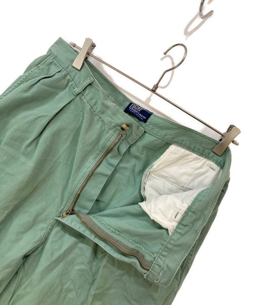 POLO RALPH LAUREN（ポロ・ラルフローレン）POLO RALPH LAUREN (ポロ・ラルフローレン) マレーシア製 ツータックチノパンツ グリーン サイズ:W36L34の古着・服飾アイテム