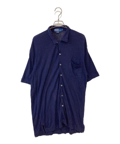 POLO RALPH LAUREN（ポロ・ラルフローレン）POLO RALPH LAUREN (ポロ・ラルフローレン) 半袖リネンシャツ ネイビー サイズ:Lの古着・服飾アイテム