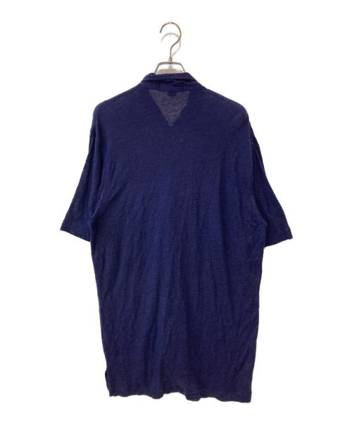 POLO RALPH LAUREN（ポロ・ラルフローレン）POLO RALPH LAUREN (ポロ・ラルフローレン) 半袖リネンシャツ ネイビー サイズ:Lの古着・服飾アイテム