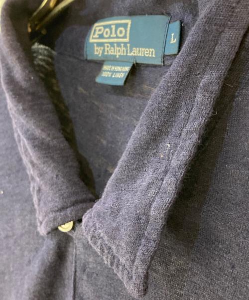 POLO RALPH LAUREN（ポロ・ラルフローレン）POLO RALPH LAUREN (ポロ・ラルフローレン) 半袖リネンシャツ ネイビー サイズ:Lの古着・服飾アイテム