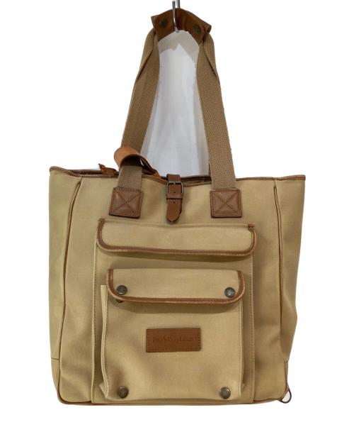 POLO RALPH LAUREN（ポロ・ラルフローレン）POLO RALPH LAUREN (ポロ・ラルフローレン) レザー切替 サファリトートバッグ ブラウン サイズ:なしの古着・服飾アイテム