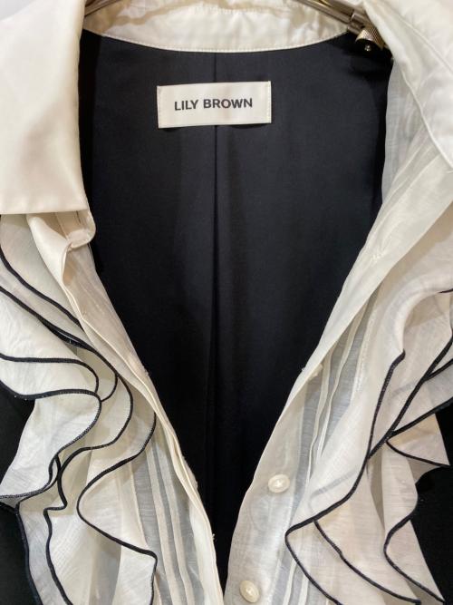 Lily Brown（リリーブラウン）Lily Brown (リリーブラウン) フロントフリルミニドレス ブラック サイズ: 0の古着・服飾アイテム