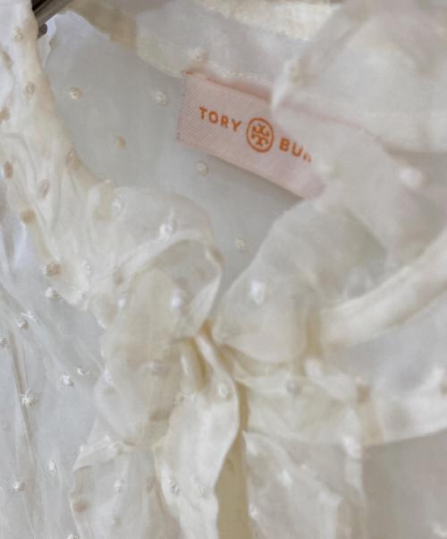 TORY BURCH（トリーバーチ）TORY BURCH (トリーバーチ) シルクシアーブラウス アイボリー サイズ:Sの古着・服飾アイテム