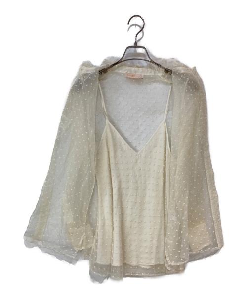 TORY BURCH（トリーバーチ）TORY BURCH (トリーバーチ) シルクシアーブラウス アイボリー サイズ:Sの古着・服飾アイテム