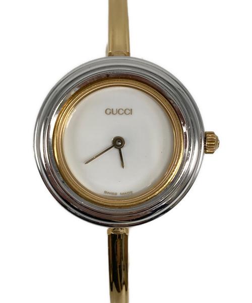 GUCCI（グッチ）GUCCI (グッチ) チェンジベゼル リストウォッチ ホワイトの古着・服飾アイテム