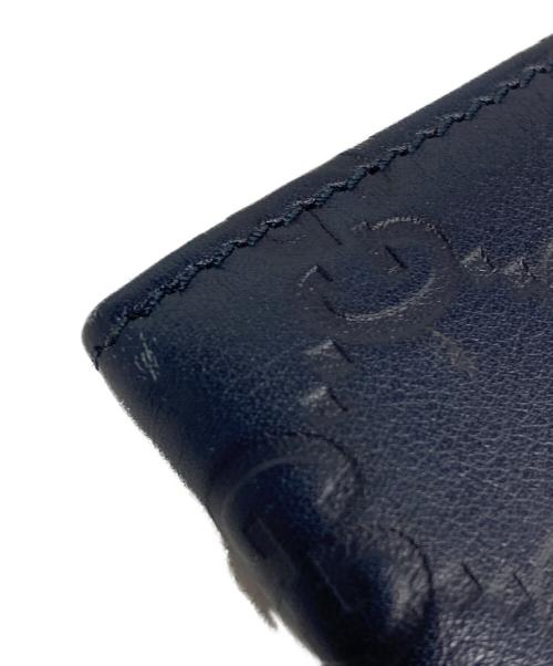 GUCCI（グッチ）GUCCI (グッチ) グッチシマ カードケース ネイビーの古着・服飾アイテム